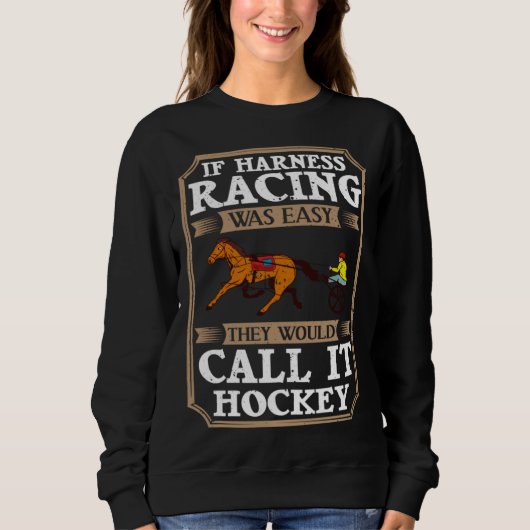 ハーネス競馬競走馬トロッター スウェットシャツ (正面)