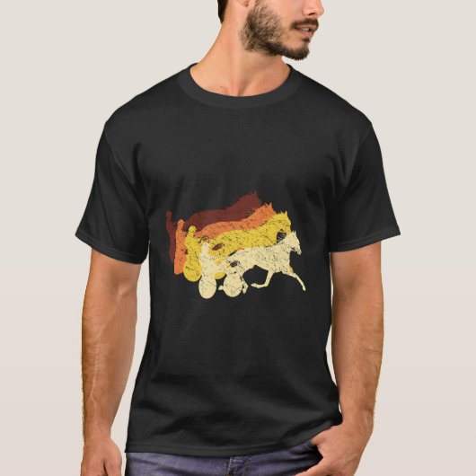 ハーネス競馬転走用ハーネス競走機 Tシャツ (正面)