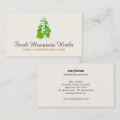 ハーバオーガニックリストハーブガーデナーホリスティックヘルス 名刺 (正面/裏面)