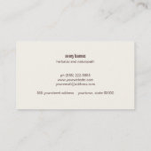 ハーバオーガニックリストハーブガーデナーホリスティックヘルス 名刺 (裏面)