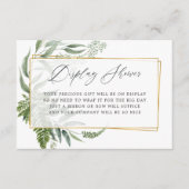 ハーバリウム幾何ブライダルシャワー表示シャワー エンクロージャーカード (正面)