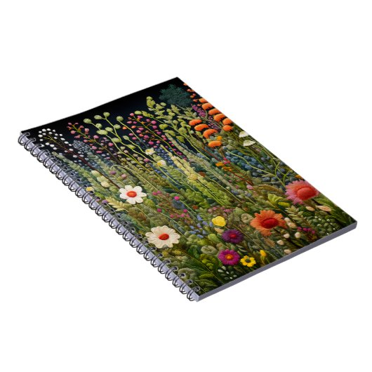 ハーバリストのガーデン刺繍付きノート&ジャーナル ノートブック (右側)