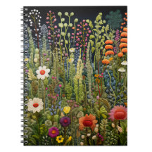ハーバリストのガーデン刺繍付きノート&ジャーナル