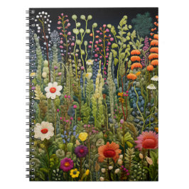 ハーバリストのガーデン刺繍付きノート&ジャーナル ノートブック