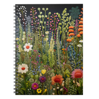 ハーバリストのガーデン刺繍付きノート&ジャーナル ノートブック