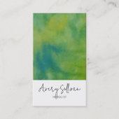 ハーバリストグリーンウォーター色ビジネスカード 名刺 (正面)