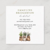 ハーバリスト水彩画 スクエア名刺 (裏面)