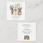 ハーバリスト水彩画 スクエア名刺 (正面/裏面)