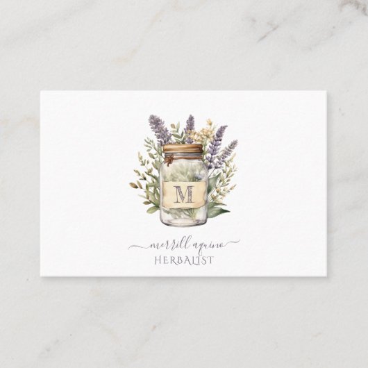 ハーバリスト水彩薬草の名刺 名刺 (正面)