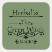 ハーバリスト緑の魔女魔法自然薬 スクエアシール (正面)