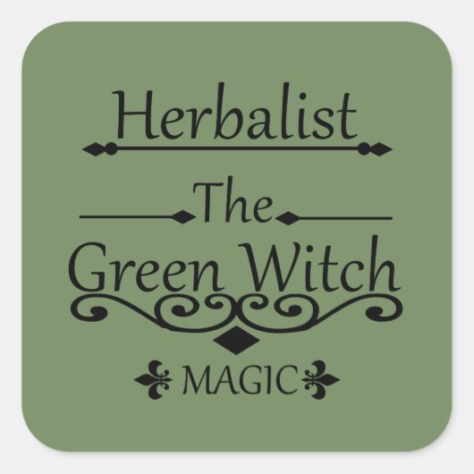 ハーバリスト緑の魔女魔法自然薬 スクエアシール (正面)