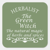 ハーバリスト緑の魔女魔法自然薬 スクエアシール (正面)