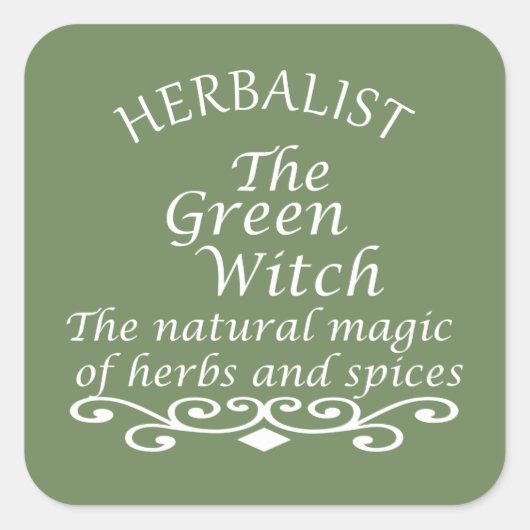 ハーバリスト緑の魔女魔法自然薬 スクエアシール (正面)