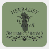 ハーバリスト緑の魔女魔法自然薬 スクエアシール (正面)