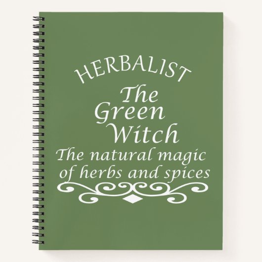 ハーバリスト緑の魔女魔法自然薬 ノートブック (正面)