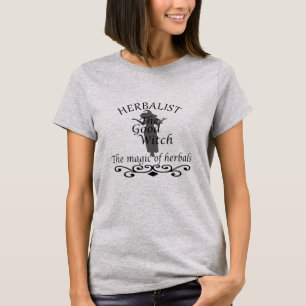 ハーバリスト緑の魔女魔法自然薬 Tシャツ