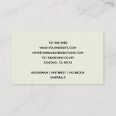 ハーバリスト薬用水の色 名刺 (裏面)