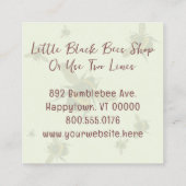 ハーバリスト・コンフォローエキナセア（昆虫）マルハナバチ スクエア名刺 (裏面)