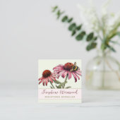 ハーバリスト・コンフォローエキナセア（昆虫）マルハナバチ スクエア名刺 (スタンド正面)