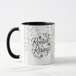 ハーバルな励ましの言葉 Rooted and Rising マグカップ