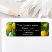 ハーバルエッセンシャル油ビジネスボトル連絡レモン ラベル (インサイチュ)