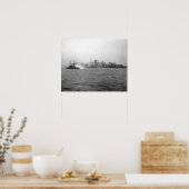 ハーバーからのニューヨークのスカイライン, 1920.ヴィンテージ写真 ポスター (キッチン)