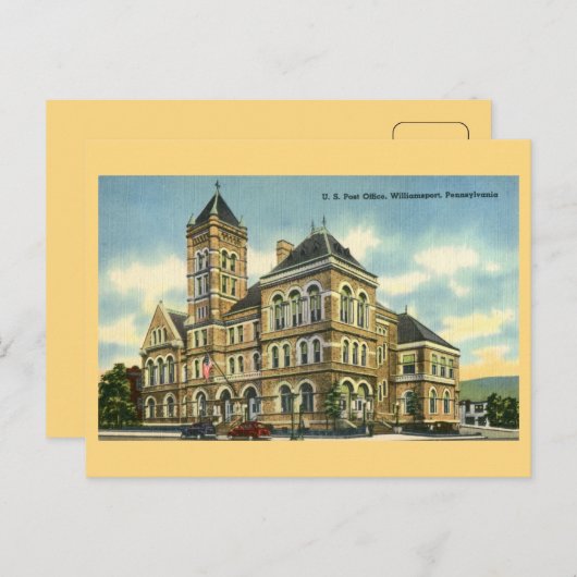 ハーバーからのヴィンテージスカイライン、バッファローNY ポストカード (正面/裏面)