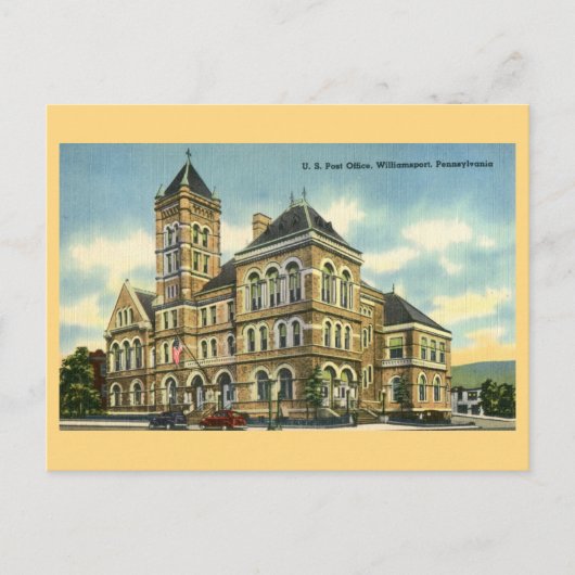 ハーバーからのヴィンテージスカイライン、バッファローNY ポストカード (正面)