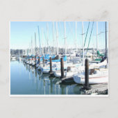 ハーバーの帆船 ポストカード (裏面)