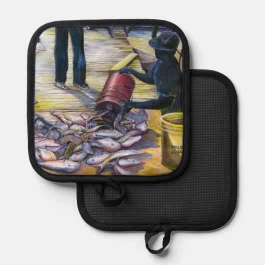 ハーバーアイランドの今日のメニュー 鍋敷き (正面/裏面)