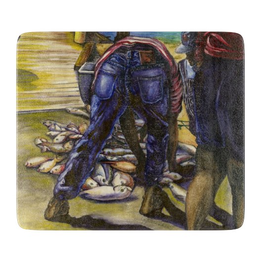 ハーバーアイランド·モーニングズ·キャッチ カッティングボード (正面)