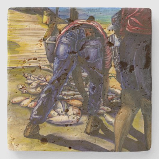 ハーバーアイランド·モーニングズ·キャッチ ストーンコースター (正面)