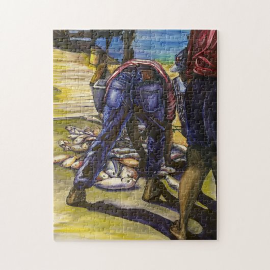 ハーバーアイランド・モーニング・キャッチ ジグソーパズル (縦)