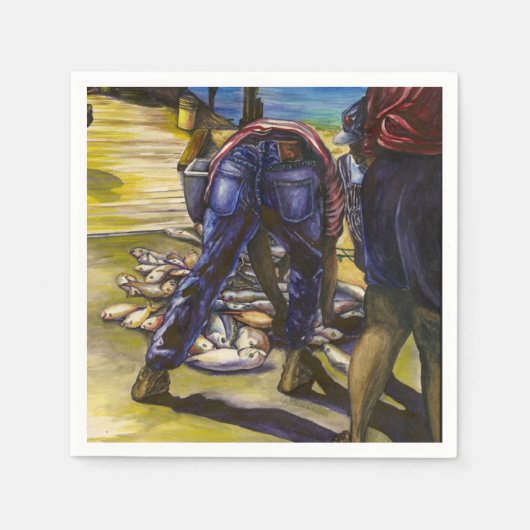 ハーバーアイランド・モーニング・キャッチ スタンダードカクテルナプキン (正面)