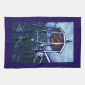 ハーバーアイランド、朝の光 キッチンタオル (横)