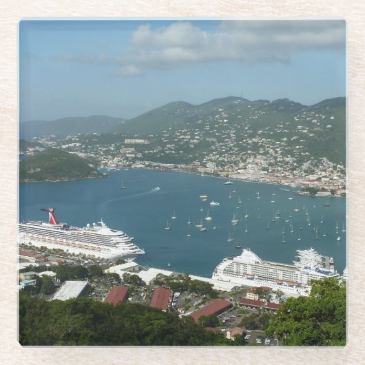 ハーバーアットセントトーマス米ヴァージン諸島 ガラスコースター (正面)