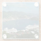 ハーバーアットセントトーマス米ヴァージン諸島 ガラスコースター (裏面)