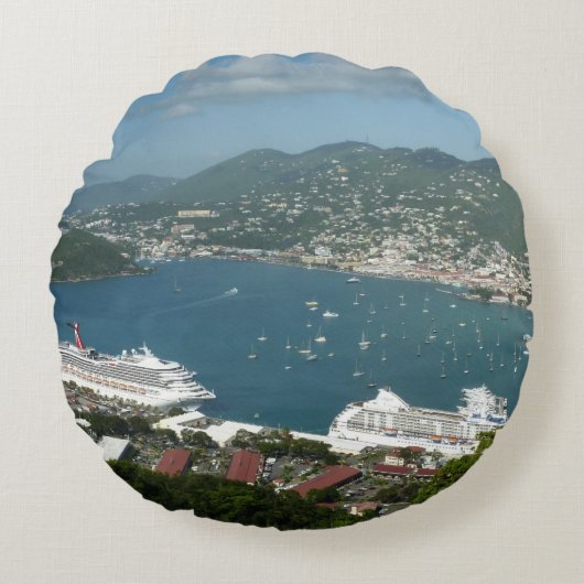 ハーバーアットセントトーマス米ヴァージン諸島 ラウンドクッション (正面)