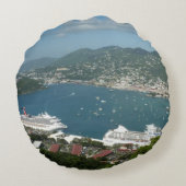 ハーバーアットセントトーマス米ヴァージン諸島 ラウンドクッション (裏面)