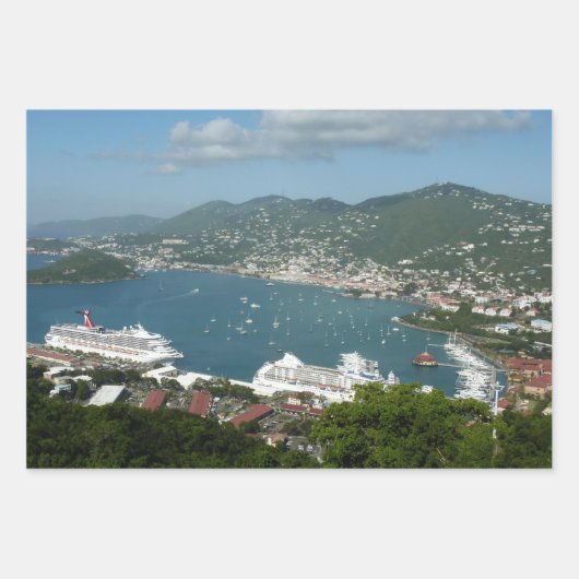 ハーバーアットセントトーマス米ヴァージン諸島 ラッピングペーパーシート (正面)