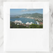 ハーバーアットセントトーマス米ヴァージン諸島 長方形シール (バッグ)