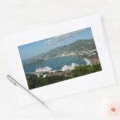 ハーバーアットセントトーマス米ヴァージン諸島 長方形シール (封筒)