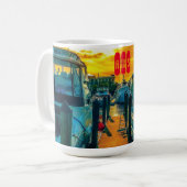 ハーバーサンセットのボート コーヒーマグカップ (正面左)