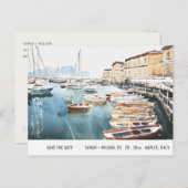 ハーバーサンタルシアナポリ水彩保存日 ポストカード (正面/裏面)