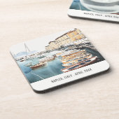 ハーバーサンタルシアナポリItaly水彩旅行 コースター (左側)