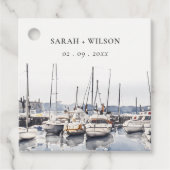 ハーバーシースケープズボートでミュートされた結婚沿岸のボート フェイバータグ (正面)