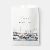 ハーバーシースケープズボートでミュートされた結婚沿岸のボート フェイバーバッグ (正面)