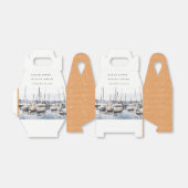 ハーバーシースケープズボートでミュートされた結婚沿岸のボート フェイバーボックス (折り畳みなし)