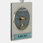 ハーバーシールアットラジョラカリフォルニア シルバープレートバナーオーナメント (右)