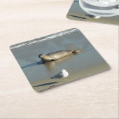 ハーバーシールアットラジョラカリフォルニア スクエアペーパーコースター (アングル)